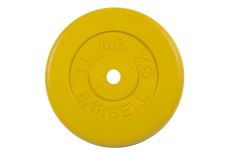 Диск обрезиненный d26мм MB Barbell MB-PltC26-15 15 кг желтый